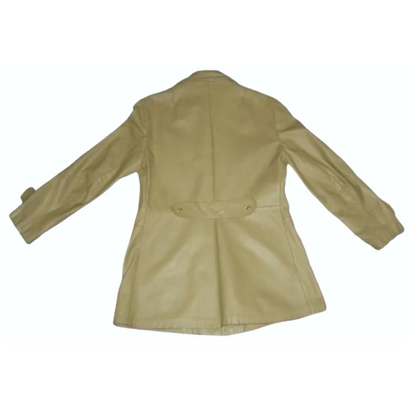 Vintage 70's Kirks Suede Leather Jacket  Camel Trench Coat Retro ALT Spy egirl - Picture 7 of 16